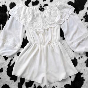 Nasty Gal Floral Lace Romper